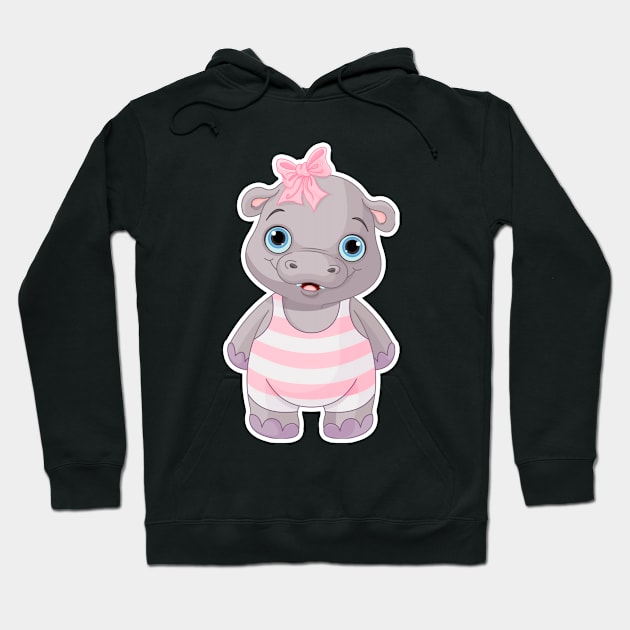 Baby Hippo Hoodie by criarte